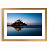 Abstract art print of a French scenery in muted earth tones on a framed canvas, suitable for dining room decor.