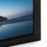 Extra large framed canvas featuring a textured depiction of a scenic French landscape in vibrant, colorful art tones.