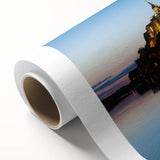 Art Deco style poster depicting a serene French landscape on rolled canvas.