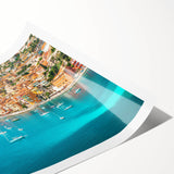 Extra large wall art featuring line art flowers in muted earth tones on a rolled canvas.