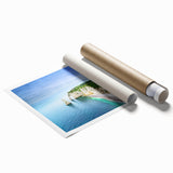 Extra large rolled print depicting Normandy's lush floral landscapes in soft pastel shades.