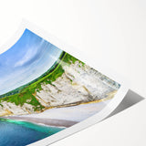 Extra large wall art featuring line art flowers in muted earth tones on a rolled print.