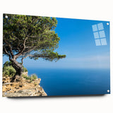 Acrylic print of a Provence landscape in muted earth tones, ideal for dining room decor.