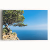 Black and white stretched canvas of Provence scenery, ideal for kitchen wall art or bedroom ambiance.