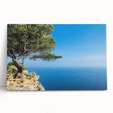 Black and white photo of Provence scenery on large stretched canvas, ideal for kitchen wall art.