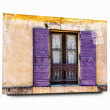 Large abstract wall art of a southern France landscape in muted earth tones on acrylic glass.