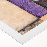 Art deco poster featuring a serene South of France landscape in pastel shades on rolled canvas, ideal for dining room decor.