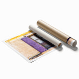 Extra large rolled print of a serene French countryside with vibrant floral elements, ideal for classy bathroom wall art.