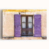 Black and white photograph of a quaint South France street on large stretched canvas, ideal for kitchen wall art.