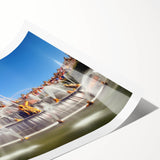 Extra large wall art of line art flowers on a rolled print, featuring a grayscale floral design.