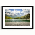 Extra large abstract art print of a colorful Bavarian landscape, textured finish on a framed black mat.