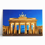 Large black and white canvas print of Berlin skyline, ideal for kitchen wall art.