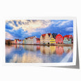Rolled print of Munich scenery in muted earth tones, ideal for art wall dining room.