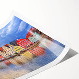 Extra large wall art featuring line art flowers on a rolled print, ideal for large living room decor.