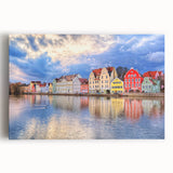 Black and white stretched canvas featuring Munich skyline, ideal for kitchen wall art or bedroom.