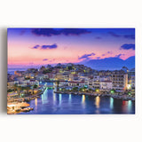 Black and white image of Crete scenery on stretched canvas, suited for kitchen or bedroom decor.