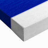 Black and white large art canvas of Santorini landscape, ideal for bedroom wall decor.