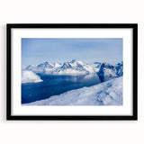 Abstract art print featuring textured swirls in vibrant colors on a large canvas, framed in black.