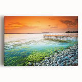 Black and white photograph of a European cityscape on stretched canvas, ideal for kitchen wall art or bedroom decor.