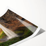 Extra large rolled print featuring line art flowers in soft pastel shades, ideal for large living room wall art.