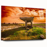 Acrylic print of a serene Irish landscape in cool green and blue tones, ideal for bedroom or dining room art.