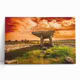 Black and white photo of a scenic Irish landscape on a large stretched canvas, ideal for kitchen wall art.