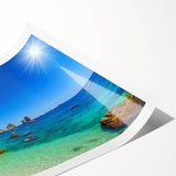 Extra large wall art featuring line art flowers in muted tones on a rolled canvas, ideal for large living room decor.