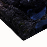 Black and white landscape art painting of Cinque Terre on stretched canvas, suited for bedroom wall decor.