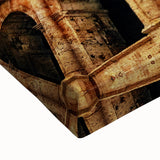 Black and white landscape art painting of the Colosseum on stretched canvas, suitable for bedroom decor.