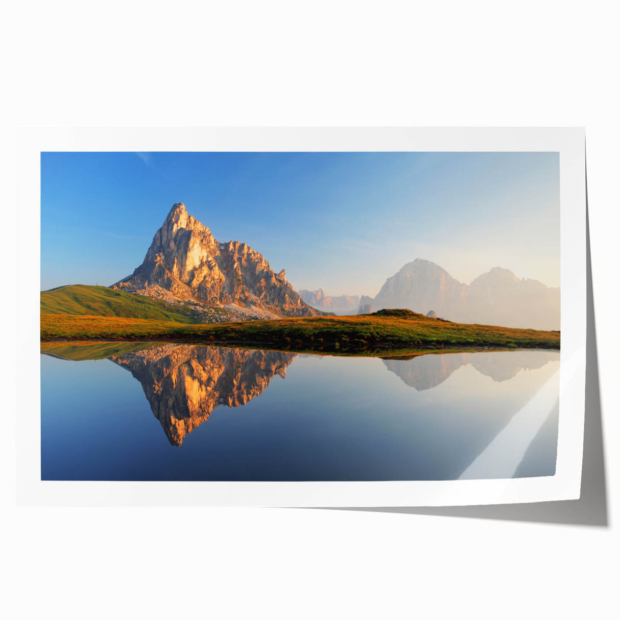 Extra large rolled print of the Dolomites in Italy, featuring muted earth tones, ideal for art wall dining room.