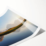 Extra large rolled print depicting line art flowers with muted earth tones, ideal for large living room wall decor.