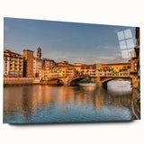 Acrylic print of Florence scenery in muted earth tones, ideal for bedroom or dining room art.