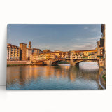 Black and white stretched canvas of Florence scenery, ideal for kitchen wall art.