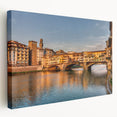Large stretched canvas of Florence scenery in muted earth tones, ideal for kitchen wall art.