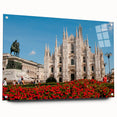 Acrylic print of Milan scenery in soft pastel shades, ideal for dining room decor.
