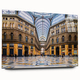 Acrylic print of a Naples, Italy landscape in muted earth tones, suitable for dining room decor.