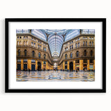 Extra large canvas print of abstract Naples scenery in vibrant, colorful hues, ideal for living room decor.