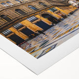 Art deco poster of Naples scenery in muted earth tones on rolled canvas, suitable for dining room decor.