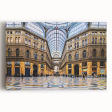 Black and white stretched canvas of Naples scenery, ideal for kitchen wall art or bedroom ambiance.
