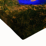 Black and white landscape art painting of Portofino, Italy on stretched canvas, ideal for bedroom wall decor.