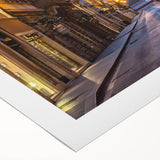 Art deco poster of Rome with muted earth tones on rolled canvas, suitable for dining room walls.