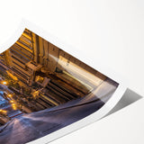 Extra large wall art of line art flowers over a Rome scenery in monochrome, ideal for large living room wall decor.