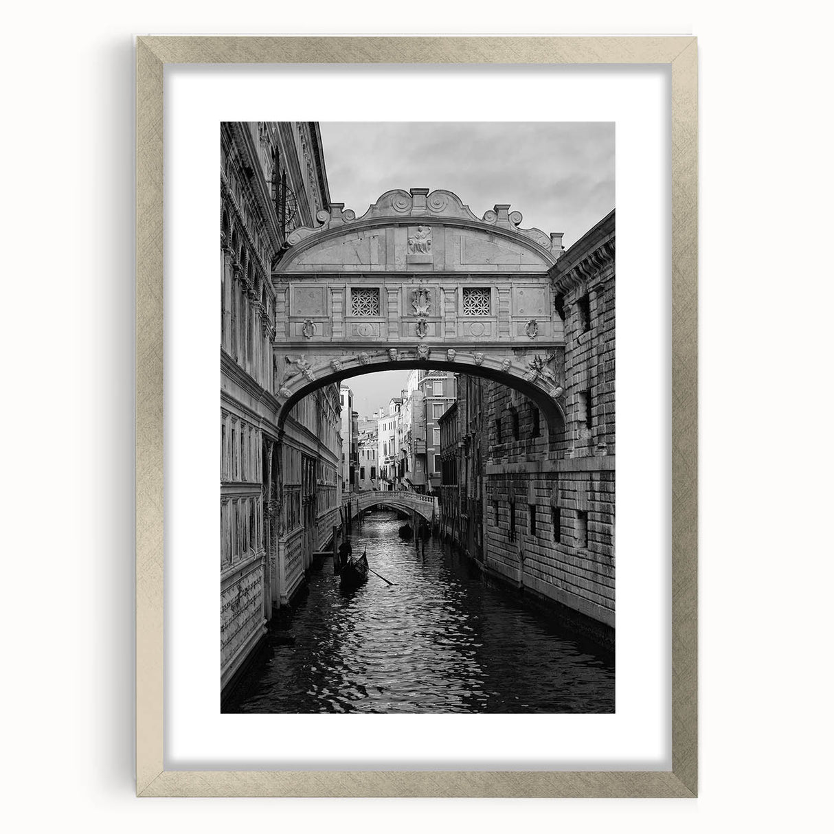 Extra large wall art featuring an abstract depiction of Venice, Italy.