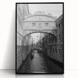 Large abstract wall art of Venice scenery in muted earth tones on framed acrylic, suitable for modern living room decor.
