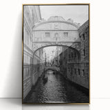 Acrylic print of Venice scenery with muted gold and blue tones in an art deco style, suitable for modern art wall decor.