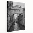 Venetian canal scene in muted earth tones on a large stretched canvas, suitable for kitchen wall art.
