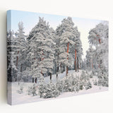 Large art print on stretched canvas depicting a European Latvian scenery in muted earth tones, suitable for kitchen wall art.