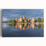 Black and white photograph of a European cityscape on stretched canvas, ideal for kitchen wall art or bedroom ambiance.