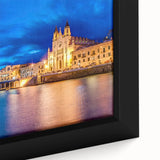 Extra large framed canvas of a textured Malta scenery in black with colorful art accents, ideal for living room decor.