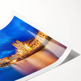 Extra large rolled print of line art flowers in monochrome, ideal for large living room wall art.